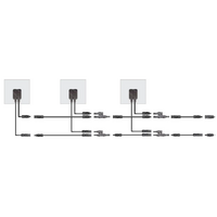 Stäubli MC4 Connector 'h' Branch Plug and Socket Pair 2 to 1