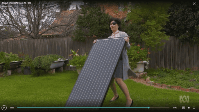 ABC borrows Solar 4 RVs solar panel for Mad as Hell program