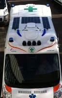 Ambulance with Solbian flexible solar panels installed