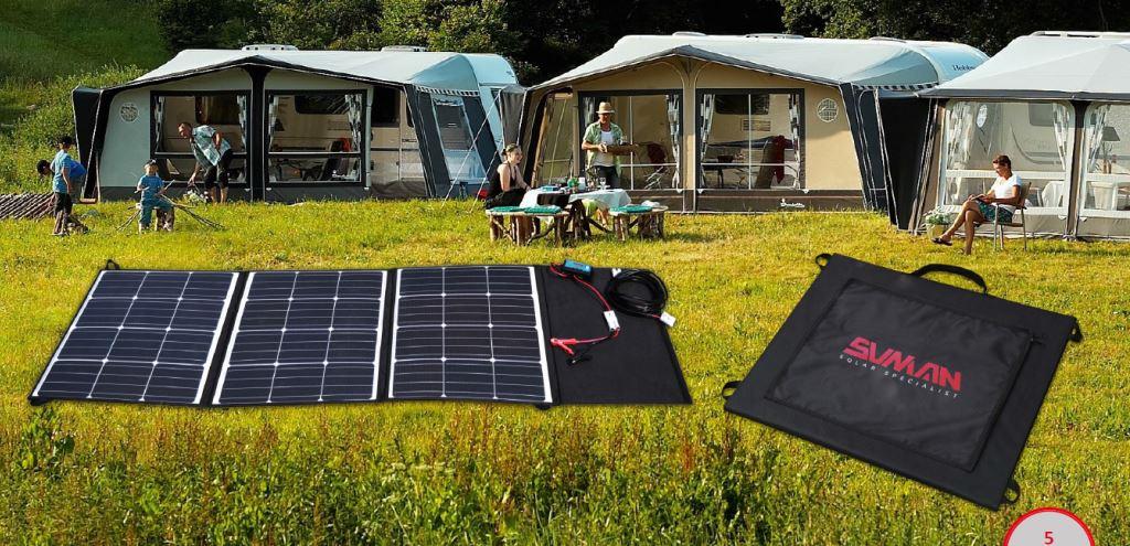 Lightweight slim portable foldable 160W solar panel for camping
