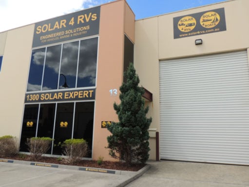 Solar 4 RVs showroom warehouse offices in Rowville Vic