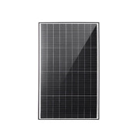 Front view of 100W fixed solar panel with black anodized aluminium frame