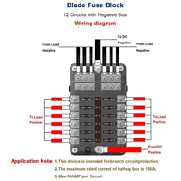 Wiring diagram illustrating DC input connections and load positive and negative circuit distribution
