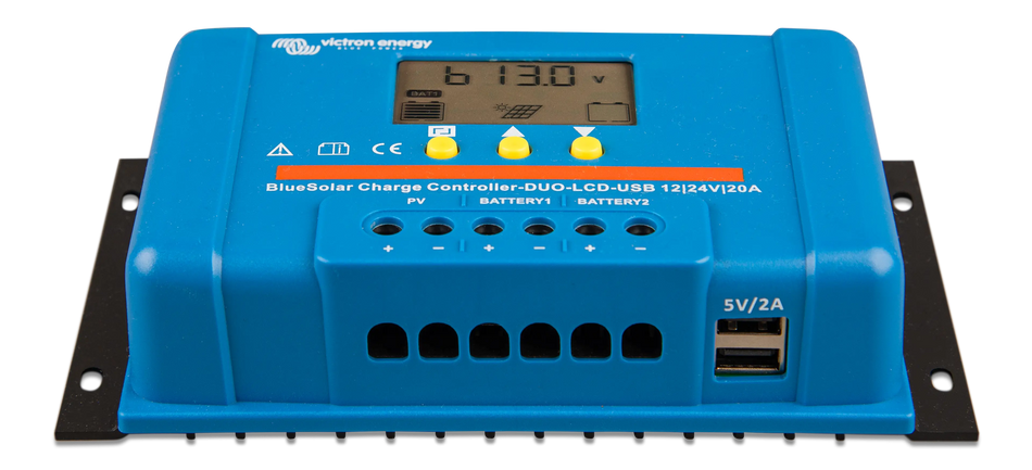 Victron 12/24V 20A BlueSolar PWM-LCD&USB (DUO Dual Battery) Solar Charge Controller