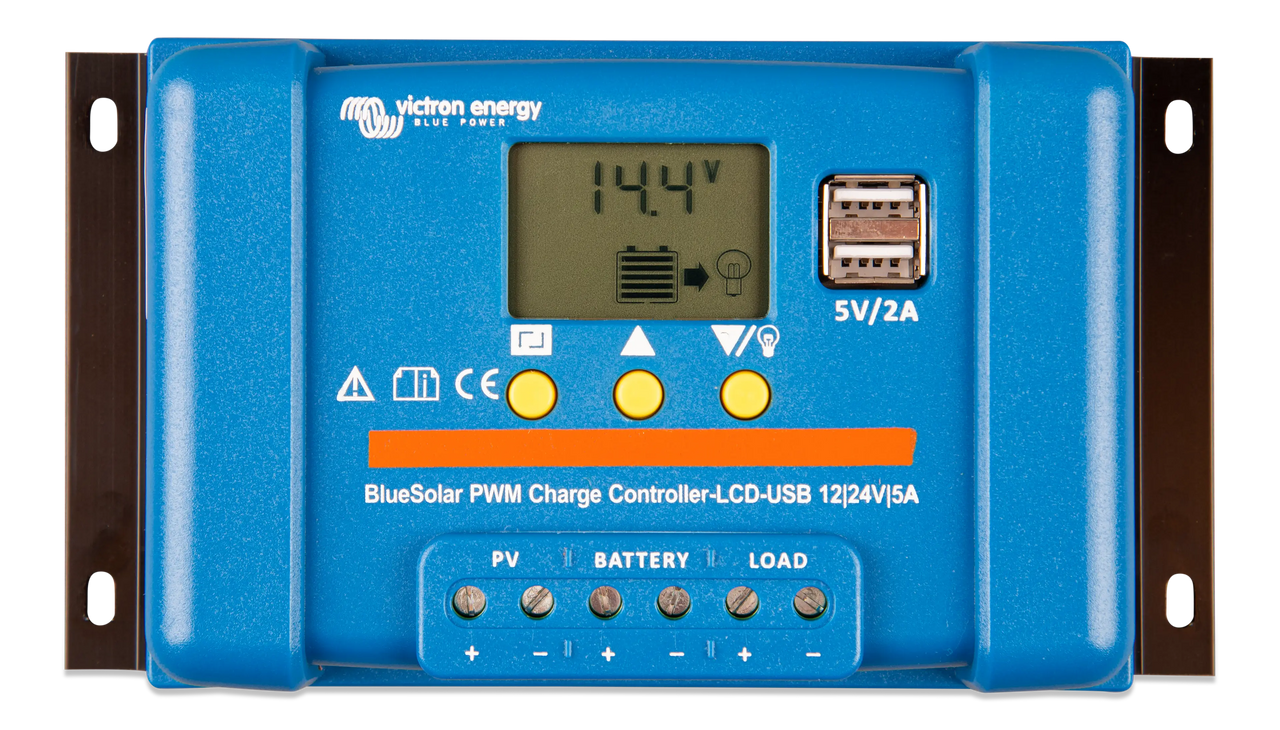 Victron 12/24V 5A BlueSolar PWM-LCD & USB Solar Charge Controller