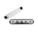 Exotronic 150A busbar with six M6 studs and detached clear protective cover