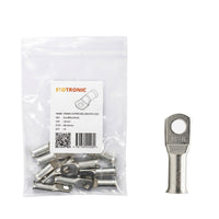 10 pack of 16mm² tinned copper bellmouth lugs with M6 stud hole and one loose lug