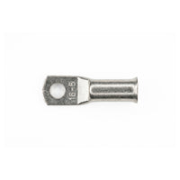 Top-down technical view of a 16mm2 M5 bellmouth copper cable lug