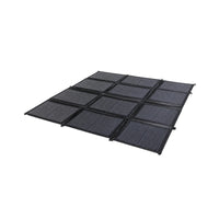 Perspective view of the 200W folding solar blanket laid flat showing its slim profile