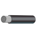 Cutaway view of 2 B&S 32mm² black marine cable showing stranded tinned copper conductor