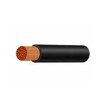 Cross-section of 4B&S cable showing stranded copper core and black insulation