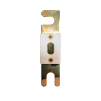 Top-down view of 500A ANL fuse showing gold terminals and ceramic body