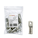 10 pack of 50mm² tinned copper bellmouth lugs with M6 stud hole and one loose lug