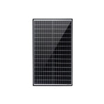 Front view of 50W fixed solar panel with black anodised aluminium frame