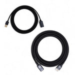Two coiled 5m extension cables, one HDMI and one USB, with black braided sleeving