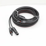 Coiled 5m twin core solar cable with pre-terminated MC4 connectors