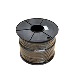 100m roll of 6 B&S twin core automotive cable wound on a black plastic spool