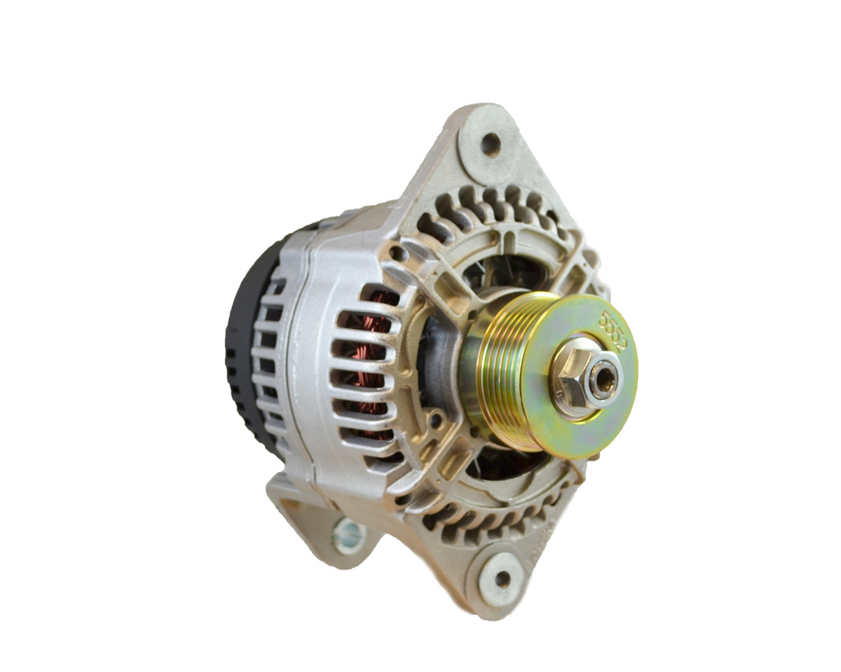 Balmar 96-48-60-K6-IG 48V 60A isolated-ground alternator with 4-inch saddle mount and gold K6 serpentine pulley