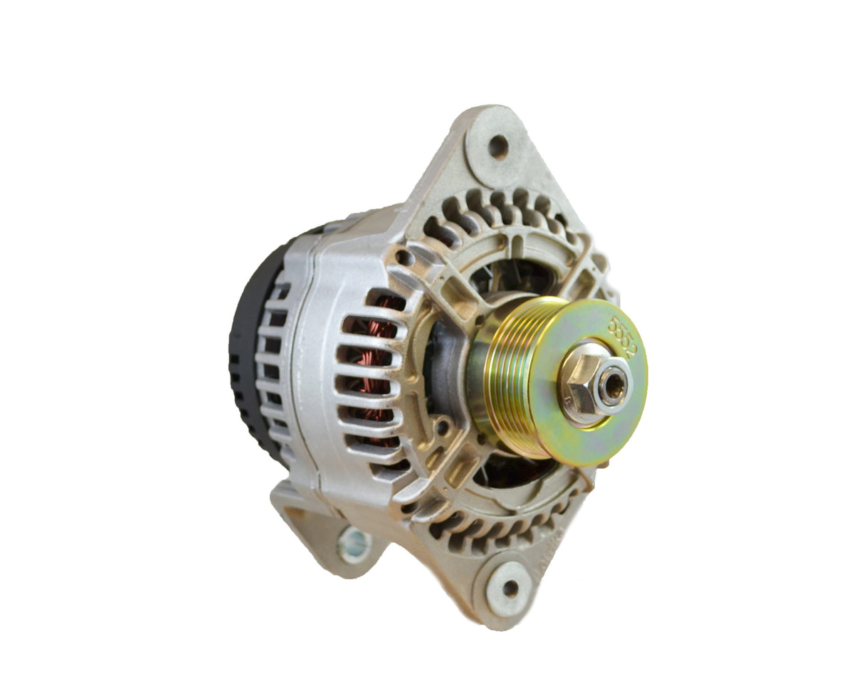 Balmar 96-48-60-K6 48V 60A alternator with 4-inch saddle mount and gold K6 serpentine pulley