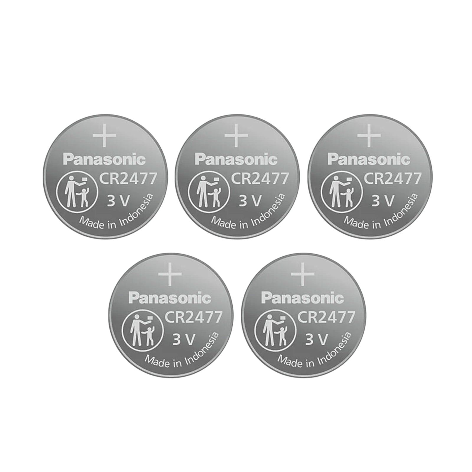 5x Panasonic CR2477 Replacement Batteries for Ruuvis