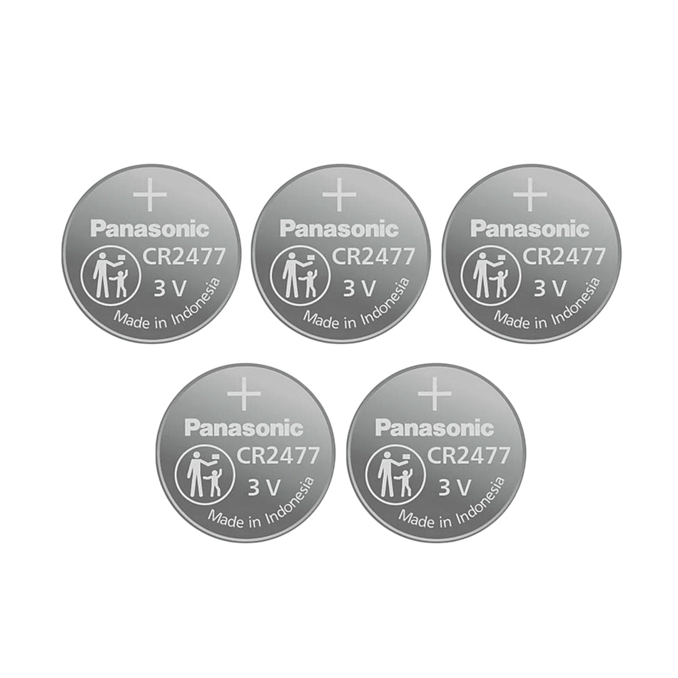 5x Panasonic CR2477 Replacement Batteries for Ruuvis