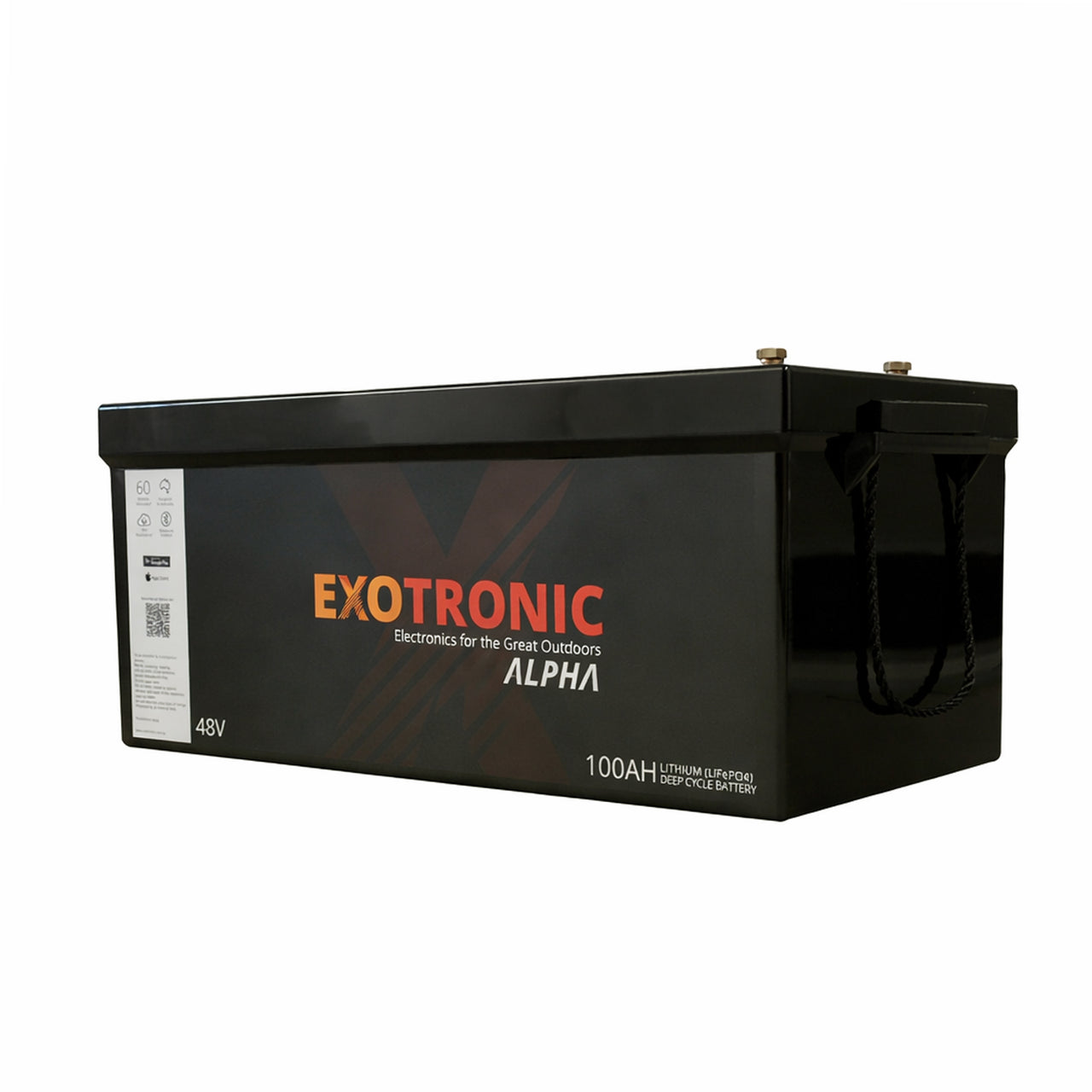 Exotronic 48V 100Ah Alpha IP67 Smart Bluetooth Lithium Battery