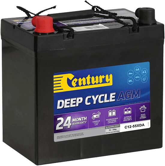 Century 12V 55Ah AGM Deep Cycle Battery Main Image