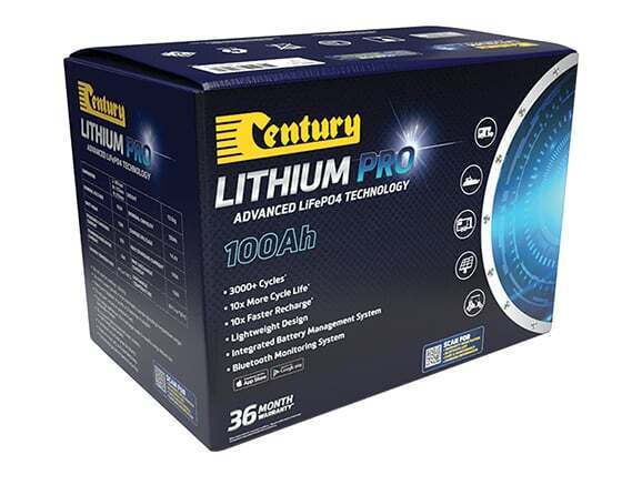 Century 12V 100Ah Lithium Pro Bluetooth Battery 1