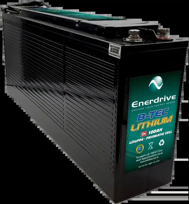 Enerdrive 12V 100AH B-TEC Lithium Slim Case Battery Main Image