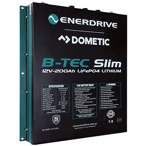 Enerdrive 12V 200Ah ePower B-TEC Slimline Lithium Battery Main Image