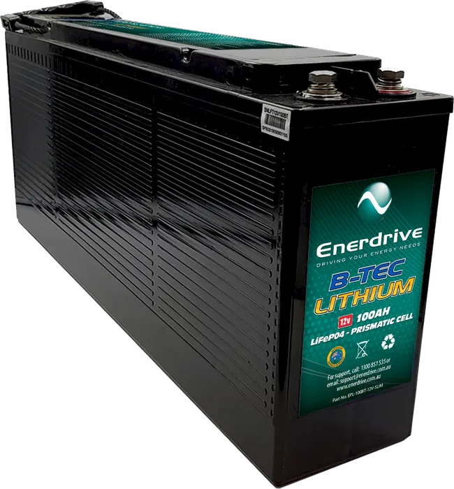 Enerdrive 12V 100AH B-TEC Slim Case Lithium Battery