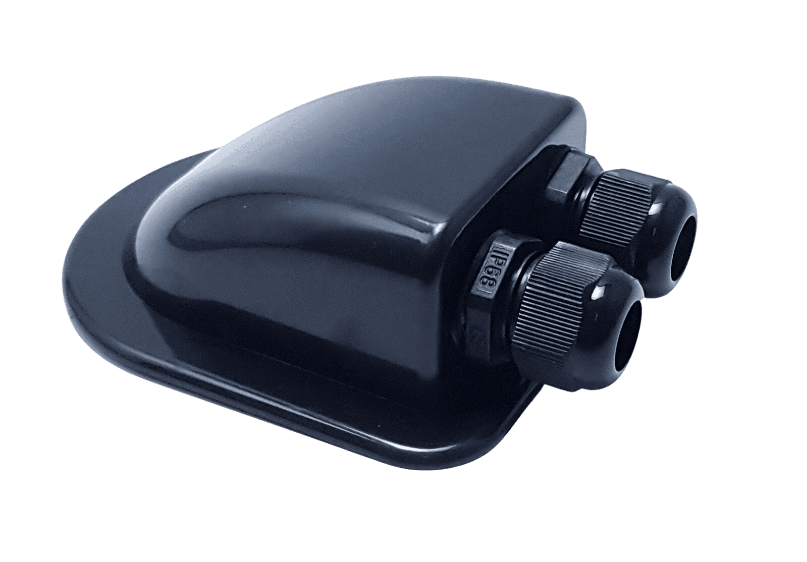 Exotronic 2 Gland Black Cable Entry Cover (Lightweight ABS) Main Image