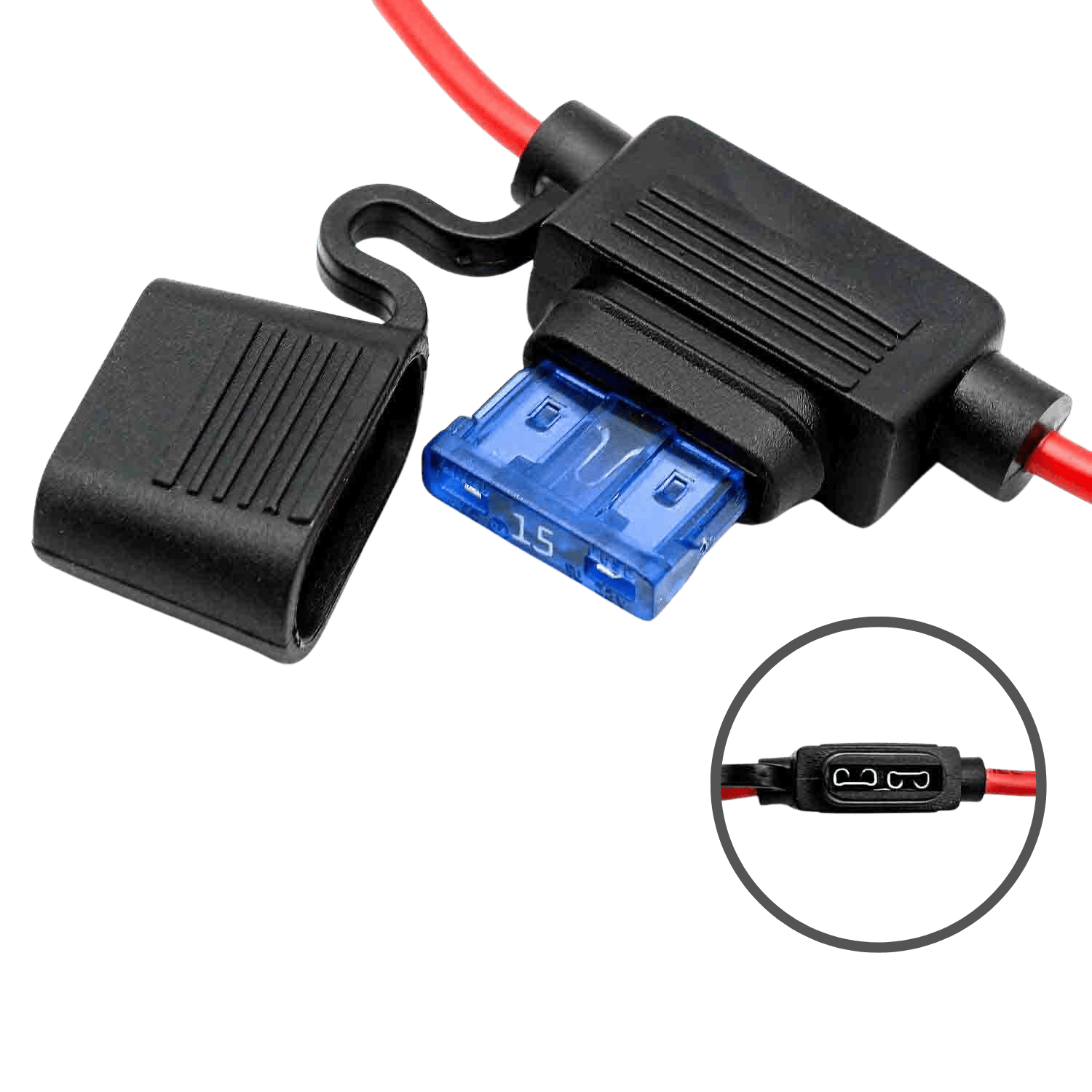 Exotronic Inline Standard Blade Fuse Holder | 10AWG Tinned Copper 2