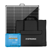 Exotronic 24V 200W Portable Folding Solar Panel + Victron SmartSolar 75/15