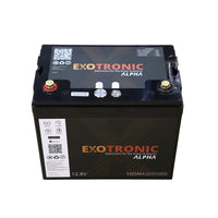 Exotronic 12V 100Ah Alpha IP67 Smart Bluetooth Lithium Battery