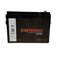 Exotronic 12V 200Ah Alpha Bluetooth Lithium Battery 3