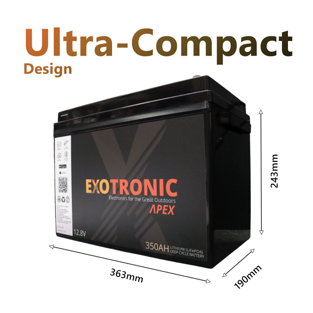 Exotronic 12V 300Ah Apex IP67 Smart Bluetooth Lithium Battery6