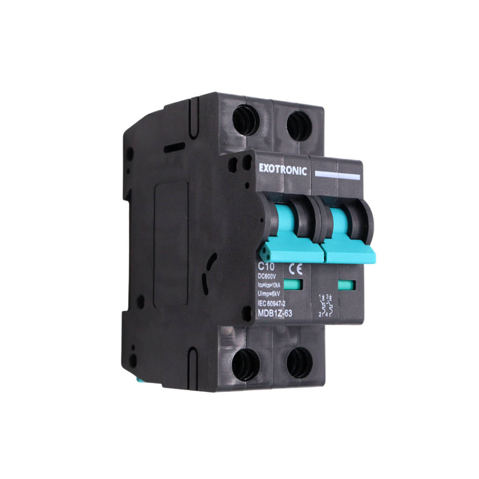 Exotronic 10A 2-Pole DC Circuit Breaker (MCB) Main Image