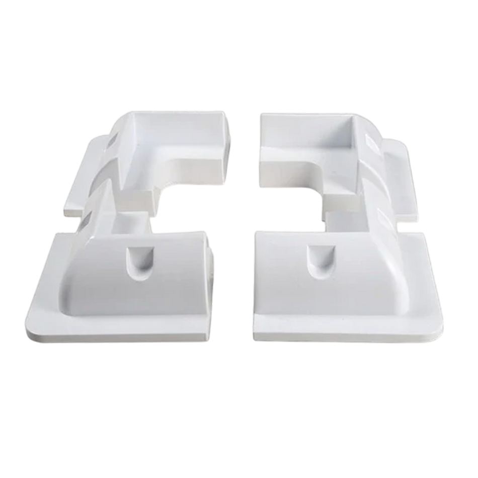 Exotronic White Solar Panel ABS Plastic Corner Brackets - Set of 4 Main Image