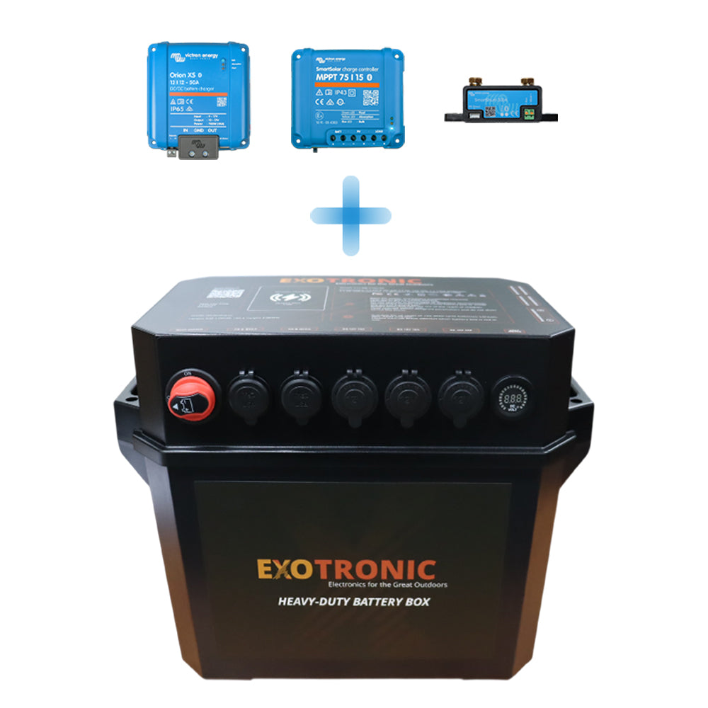 Exotronic Pre-wired Orion XS + SmartSolar + SmartShunt Lithium Battery Box