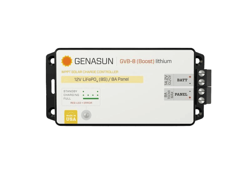 Genasun 8A MPPT Custom Voltage Boost (Lithium) Solar Charge Controller Main Image