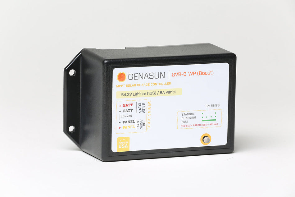 Genasun 54.2V 8A GVB-8 Waterproof MPPT Boost Solar Charge Controller