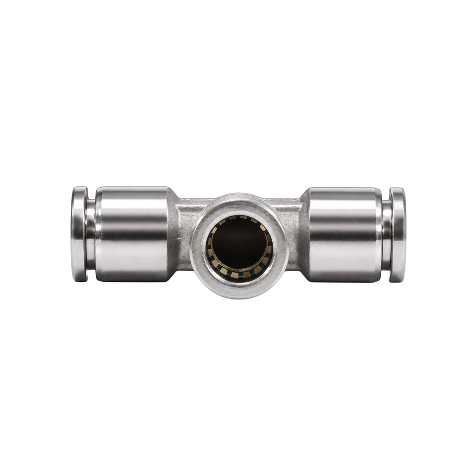 Exotronic 'T' 10mm OD Stainless Steel PTFE Tube Joiner