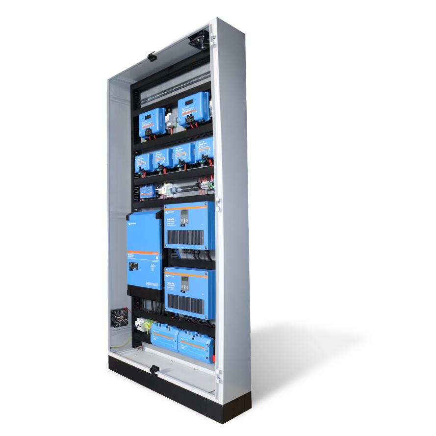 Custom Off-Grid Power System Electrical Cabinet Main Image