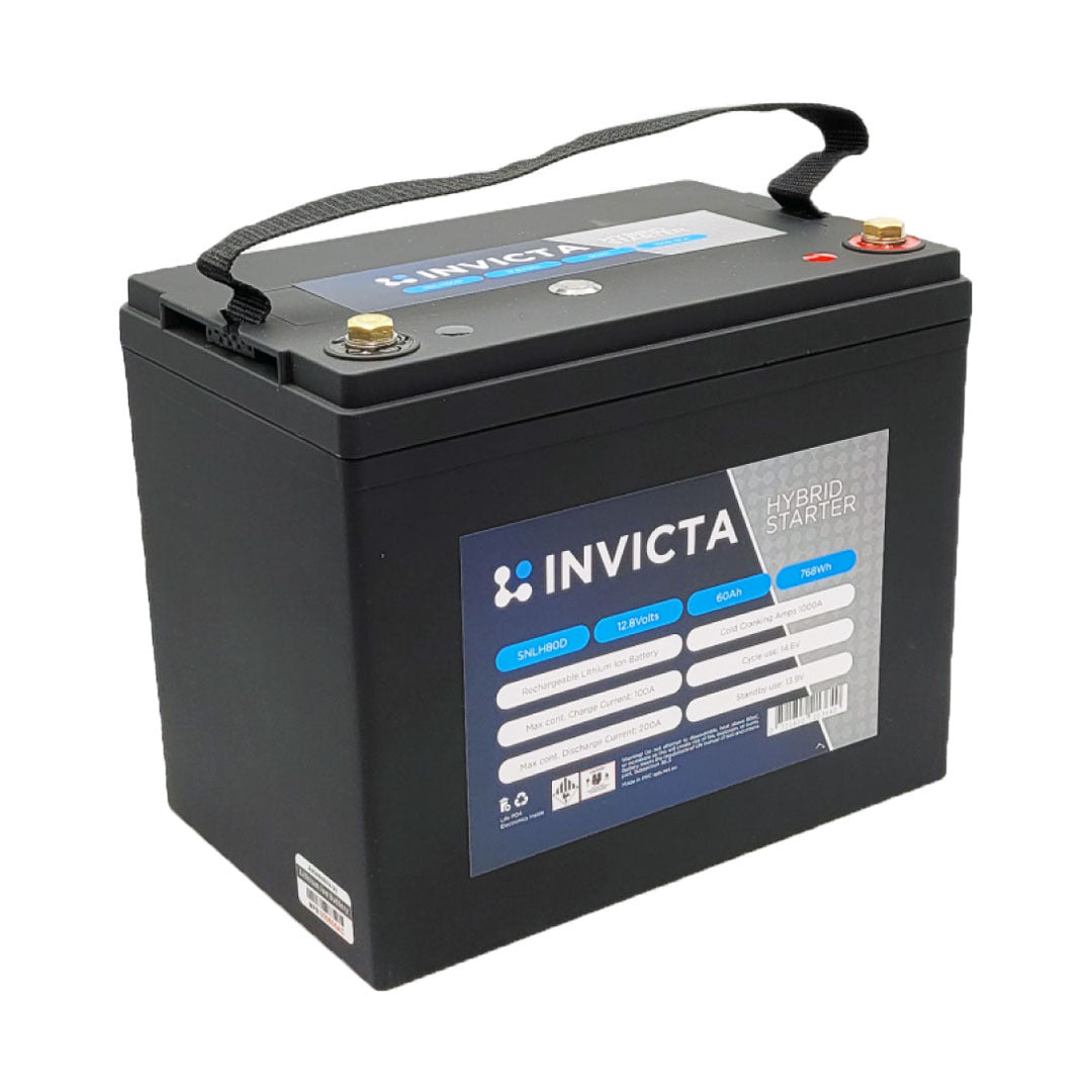 Invicta 12V 60Ah 1000CCA Hybrid 80DL Lithium Battery (SNLH80DL) Main Image
