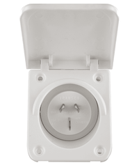 Transco 15A White Caravan Power Inlet 1