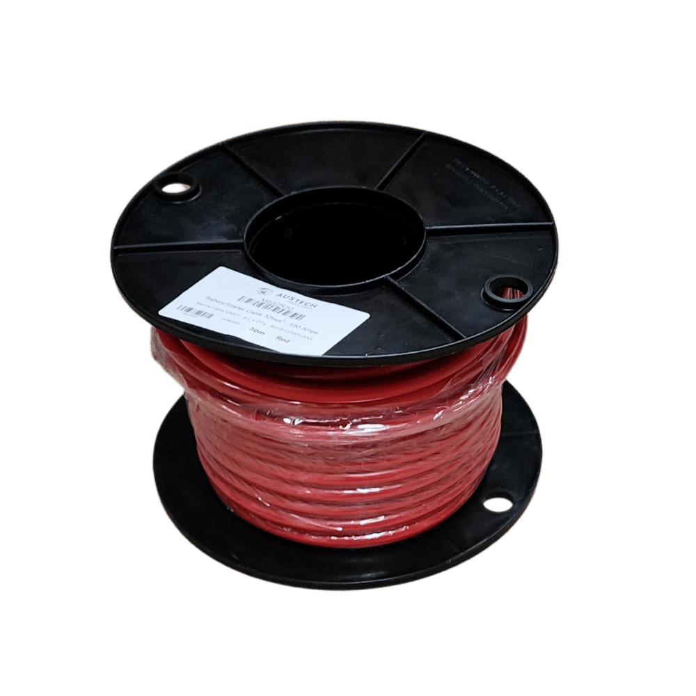 30m Roll of 2B&S (32mm²) Red Single Core Marine (Tinned) Cable Main Image