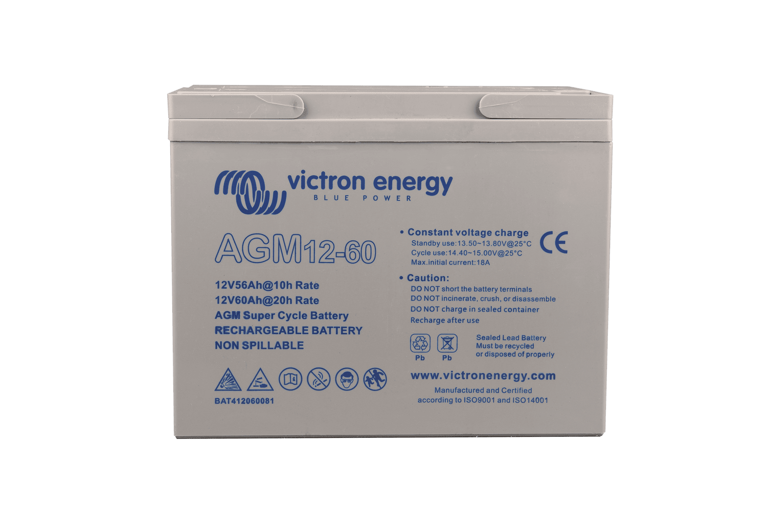 Victron 12V 60Ah AGM Super Cycle Deep Cycle Battery 2