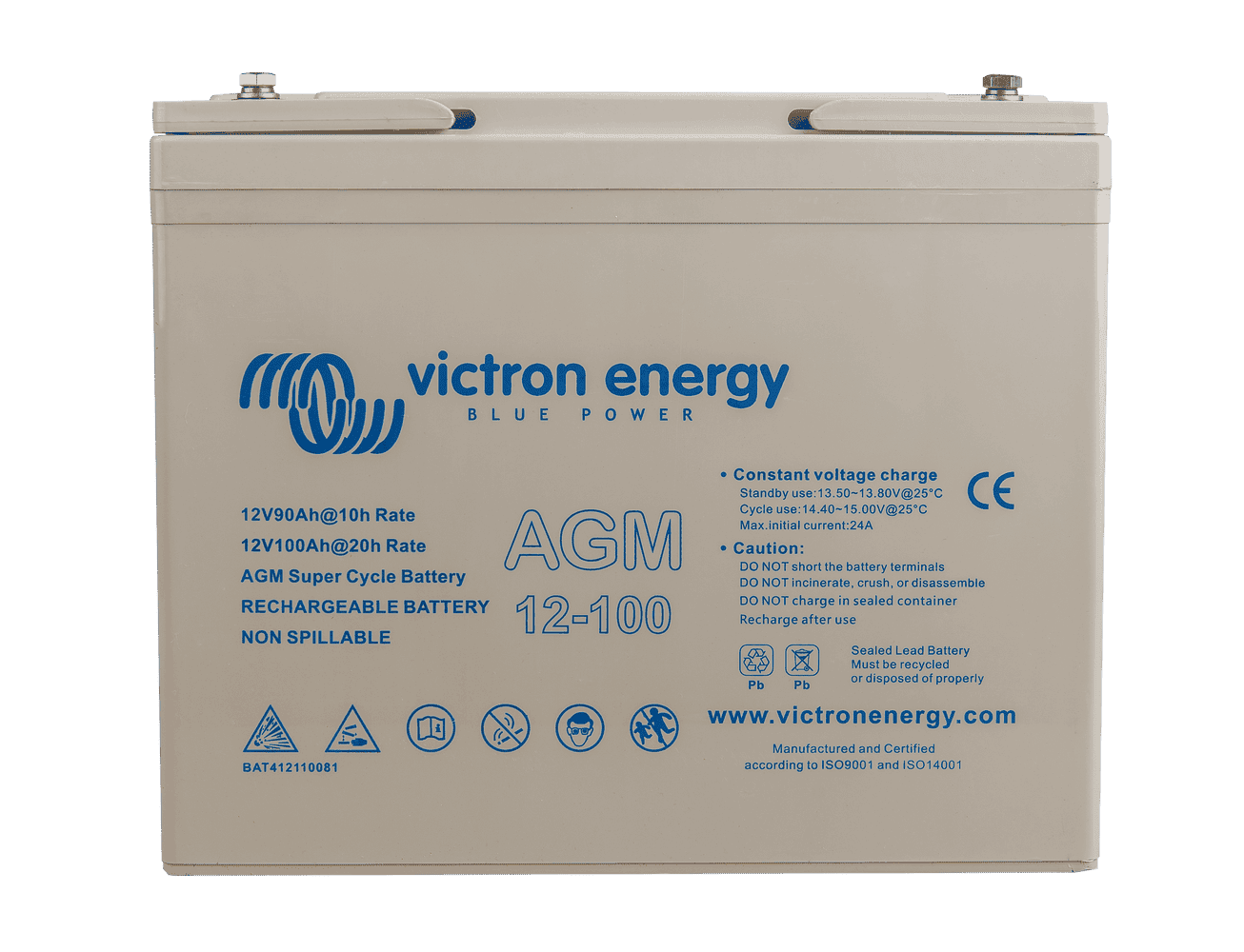 Victron 12V 100Ah AGM Super Cycle M6 Deep Cycle Battery Main Image