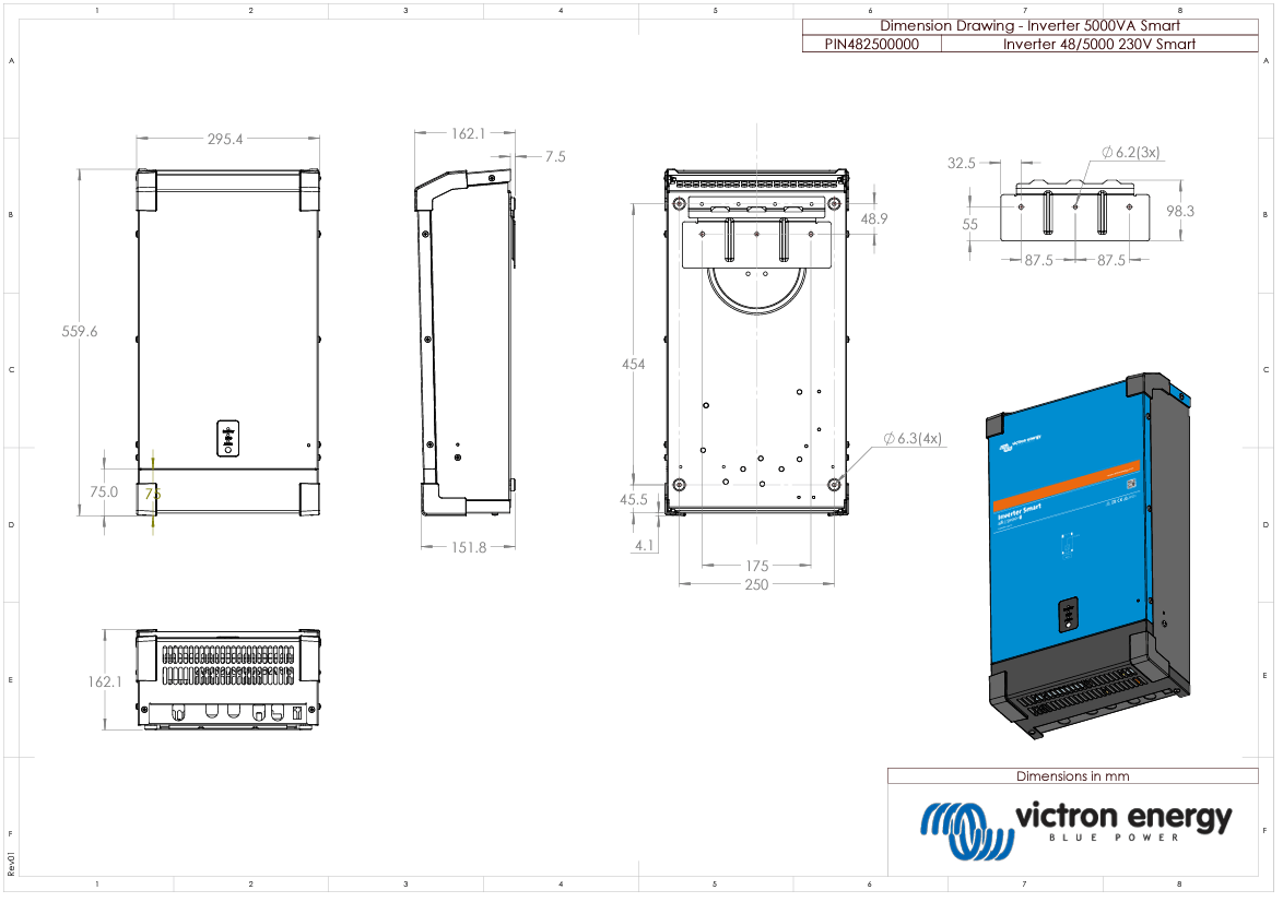 Victron 48V 5000VA Phoenix Smart Inverter 48/5000 6